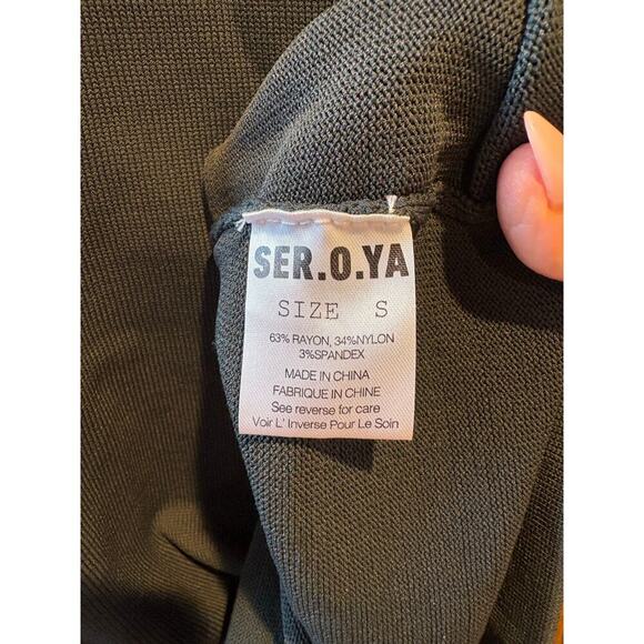 NWT Seroya Romina knit long sweater top forest green size small - Picture 8 of 12